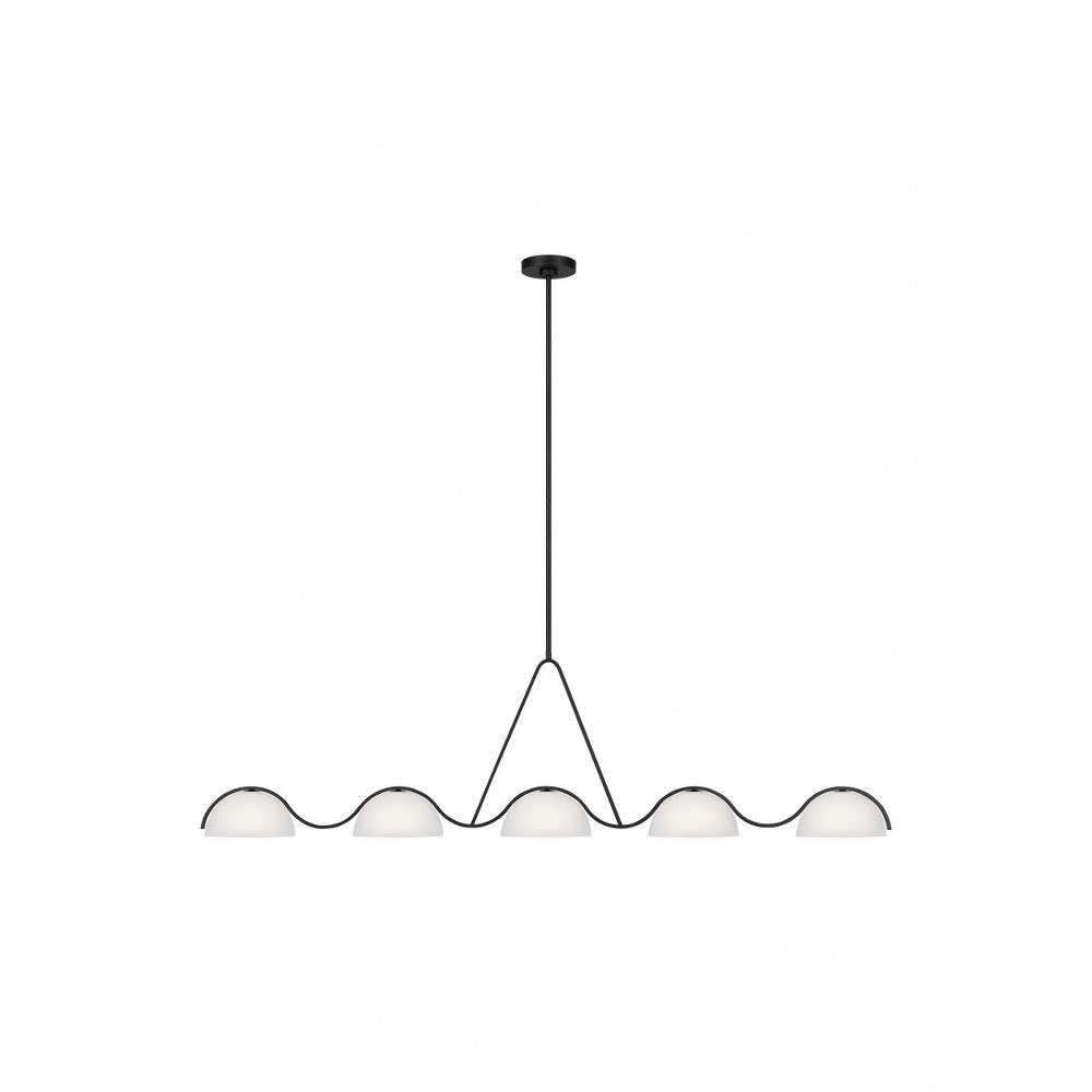 Nido 5 Light Oversized Linear Chandelier by Visual Comfort Studio - KC1125MBK