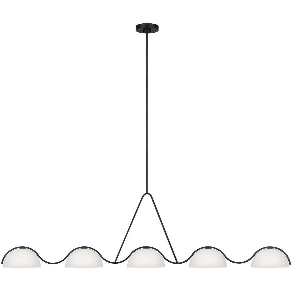 Nido 5 Light Oversized Linear Chandelier by Visual Comfort Studio - KC1125MBK