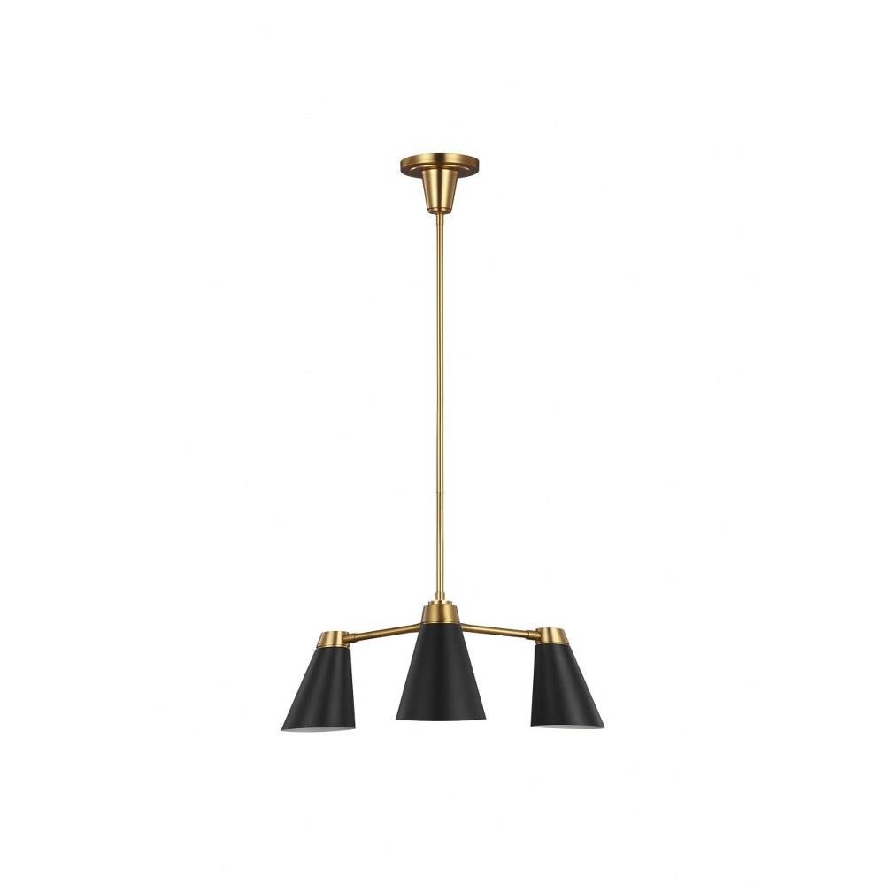 Signoret 3 Light Medium Chandelier by Visual Comfort Studio - tc1093bbs